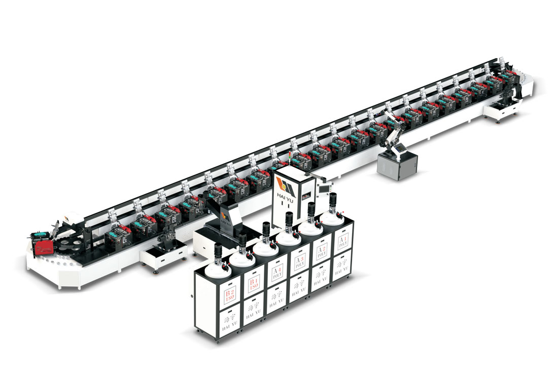 HY-FP4I2-120A/250A全自動連幫工裝聚氨酯澆注機